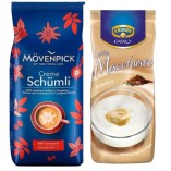 Кофе зерно и Krüger Latte Macchiato